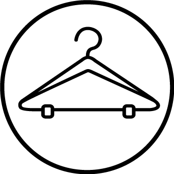 Black line icon of retail hanger
